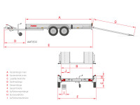 TR-PM 166 Fahrzeugtransporter 2000kg 400x188cm Anssems AMT ECO